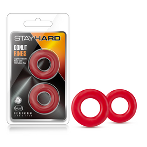 Stay Hard Donut Rings - Red