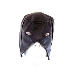 Leather Half Mask Black