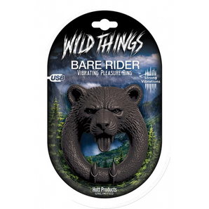 WILD THINGS - ANIMAL RINGS BEAR RIDER 10 FUNCTION LIQUID SILICONE