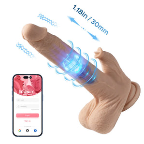 TESTER - Colter App-Enabled Thrust/Licking Dildo
