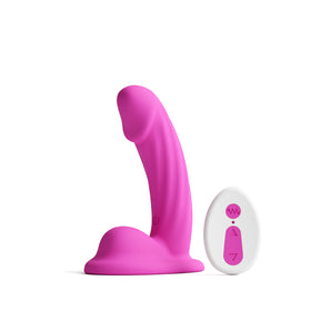 Colours - Curve - Vibrating w/ remote - 5" Dildo - Pink
