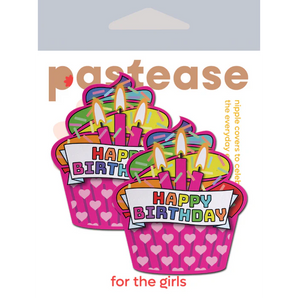 Happy Birthday Cupcake Pasties - Pink Multicolored