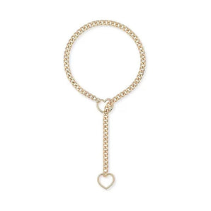 HEART-O-RING SLIP CHAIN - Gold