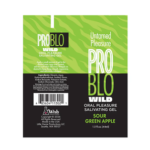 PROBLO Wild, Oral Pleasure Salivating Gel, Sour Green Apple 1.5oz