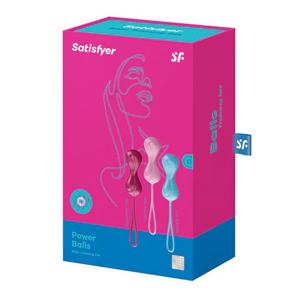 Satisfyer Power Balls (set of 3) - turquoise, red, pink