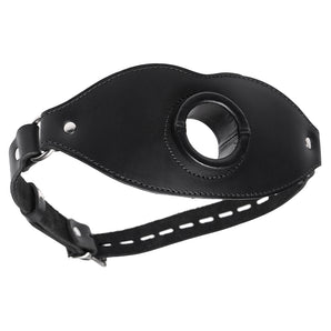 Leather Locking Open Mouth Feeder Gag