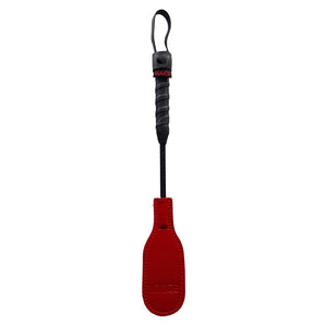 Mini Leather Oval Paddle Crop 10" - Red