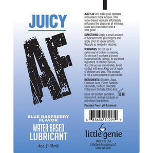 Juicy AF Lubricant- Blue Raspberry 4oz