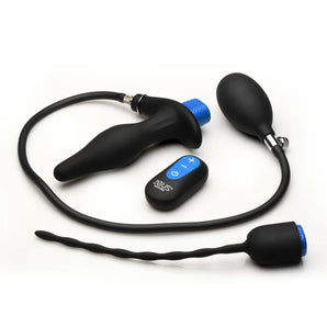 Inflatable Anal Plug & Urethral Sound E-Stim Kit w/remote