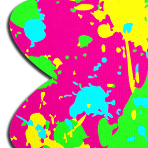 Neon Pink Graffiti Paint Splatter Petal Breast Pasties