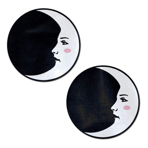 Blk and White Man in the Moon Pasties *