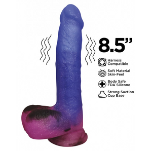 STARDUST- MILKY WAY - 8.5" Multi Speed VIBRATING RECHARGABLE DILDO