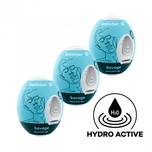 Masturbator Egg 3er Set (Savage) Light Blue