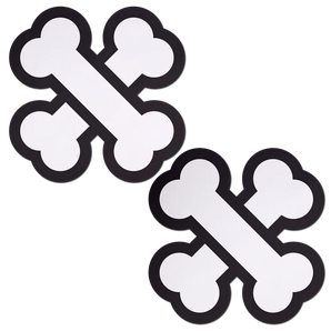 White Crossbone Breast Pasties