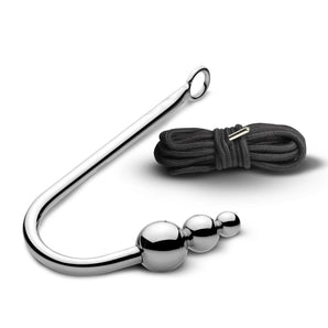 Roped Beaded Anal Hook with Rope
