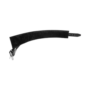 Leather Collar with Faux Fur Lining Black