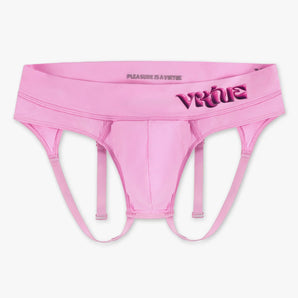 Mens Medium - JockVStrap Sheer Briefs - Taffy