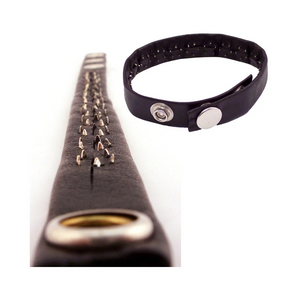 Leather Pin Prick Cock Strap In Clamshell Black