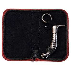 Stainless Steel Ribbed Anal Plug with Handle