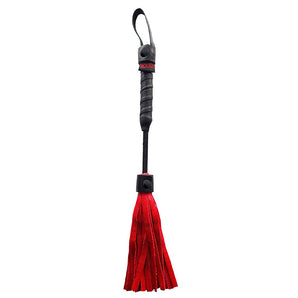 Mini Leather Flogger 10" - Red