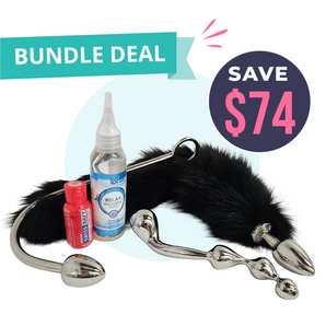 Stainless Steel Anal Play + Tail Value Bundle