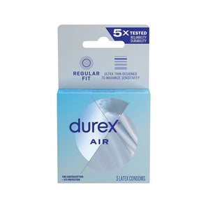 Durex Air Condoms Regular Fit Ultra Thin - 3 pk