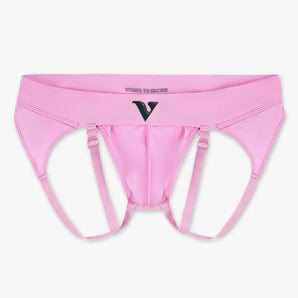 Mens Medium - JockVStrap Sheer Briefs - Taffy
