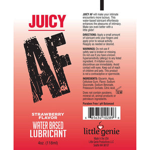 Juicy AF Lubricant - Strawberry 4oz