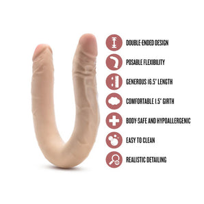 Dr. Skin Plus 16.5” Posable Double Dong