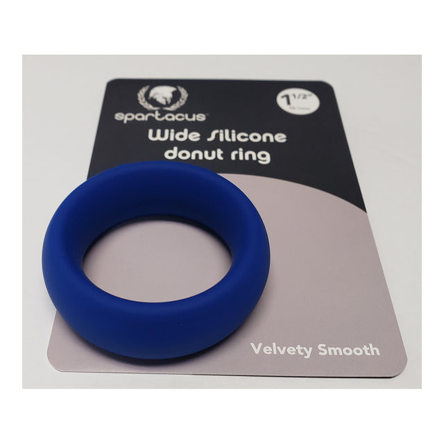 Wide Silicone Donut Ring - Blue 1.5"