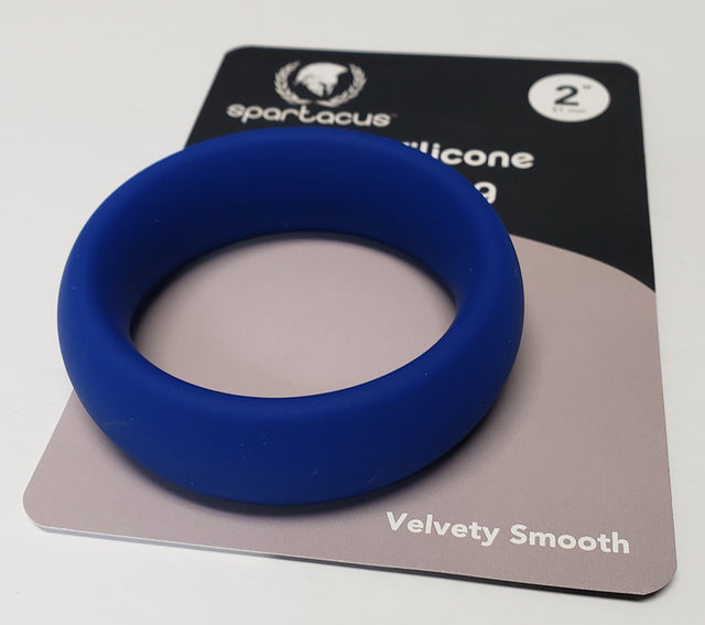 Wide Silicone Donut Ring - Blue 2"