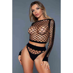 Play With Me Bodystocking - Black
