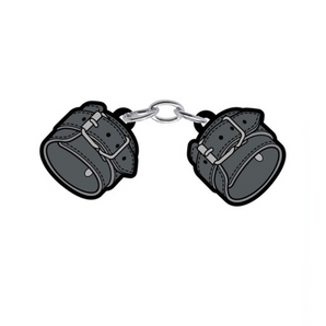 Enamel Pin: Large Leather Handcuffs