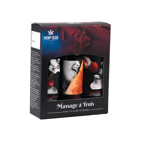 Massage-a-Trois Lotion Gift Set box of 3