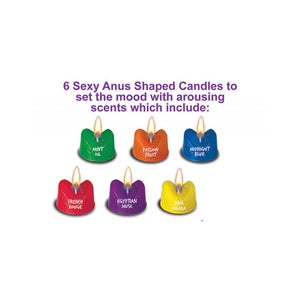 Burning Love Anus Candles -Assorted 6pc