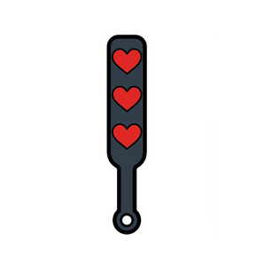 Enamel Pin: Heart Paddle - Black/Red