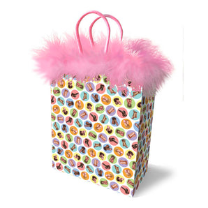 Dirty Penis Gift Bag with Pink feathers