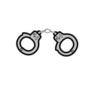 Enamel Pin: Handcuffs - Grey/Black