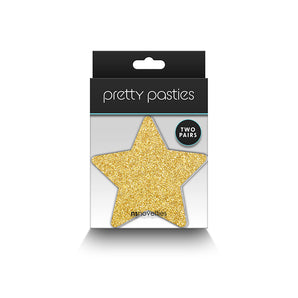 Pretty Pasties Stars Black/Gold - 2 sets