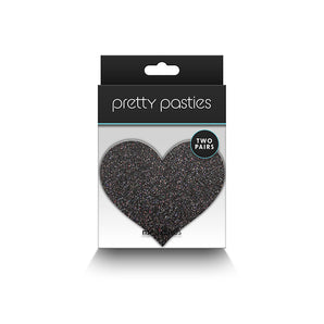 Pretty Pasties Hearts Black/Gold 2 sets