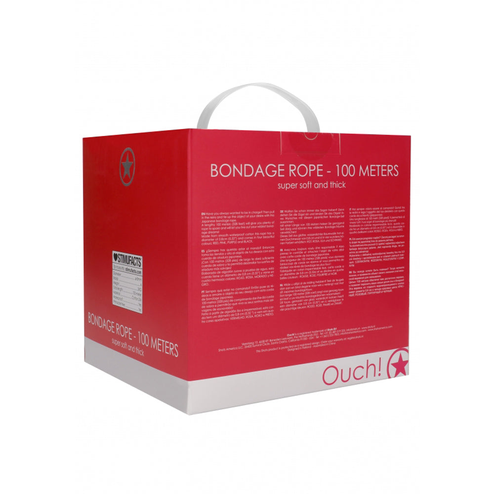 Obu Ropes Ouch! Bondage Rope 100 Meter - Red * – EP Products Canada