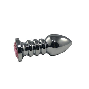 Butt Plug Silver Bullet: Large w/ Pink