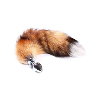 Real Fox Tail Plug - Small - Brown