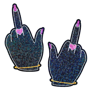 Middle Finger Pasties: Glittering F*ck You Lady Hands