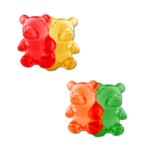 Gummy Bear Pasties in Red, Yellow, Orange & Green