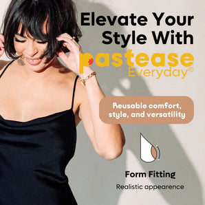 Pastease Everyday® Silicone Reusable Adhesive Nipple Covers w Travel Box - Sand - Small (A-C cups)