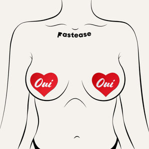 Red Oui Oui Heart Pasties by JennaJean8