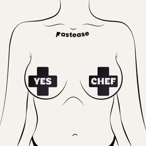 Black & White Yes Chef Pasties by JennaJean8