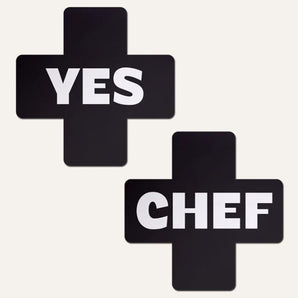 Black & White Yes Chef Pasties by JennaJean8