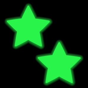Star Pasties Glow in the Dark Star - Yellow